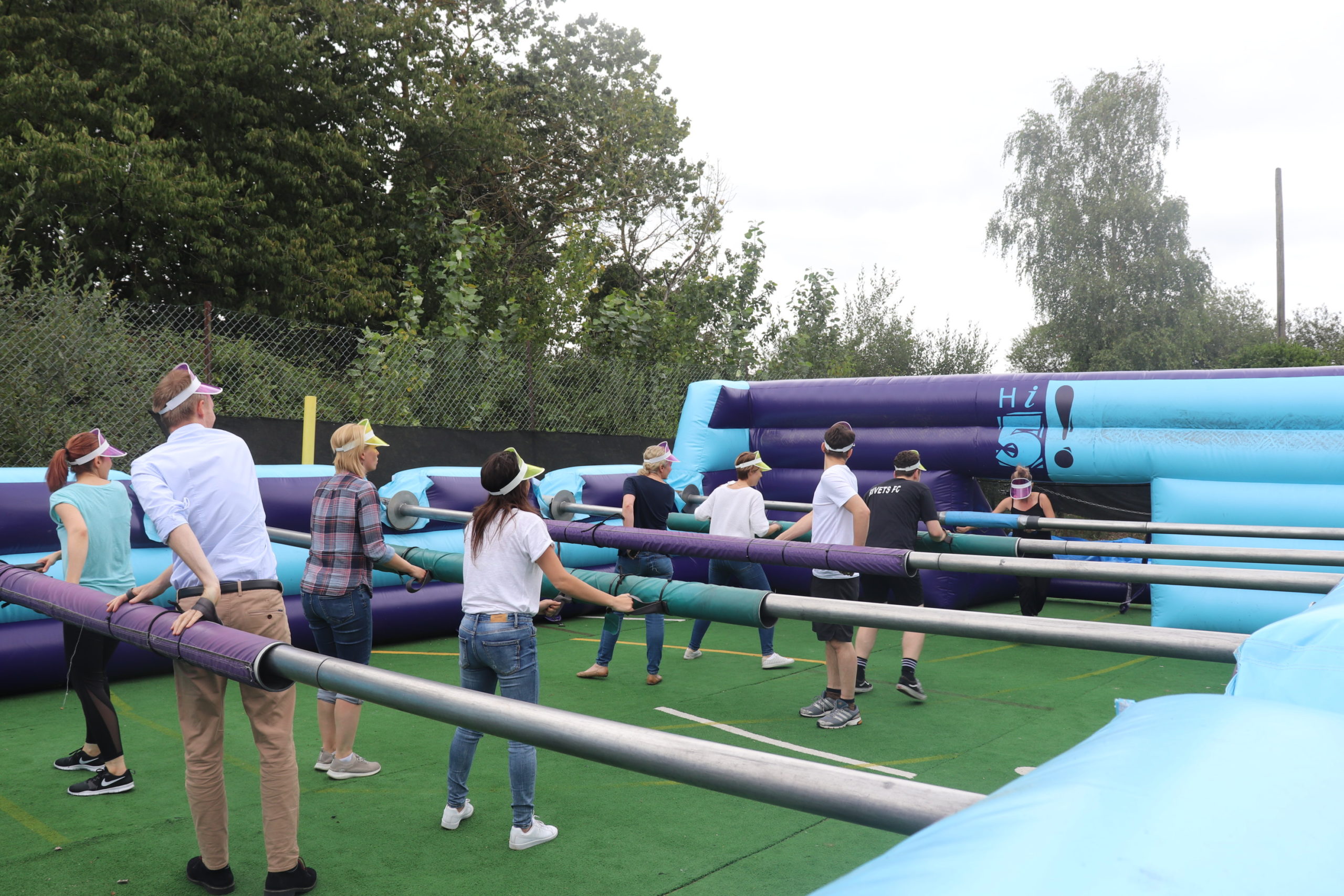 school team building gallery human table football